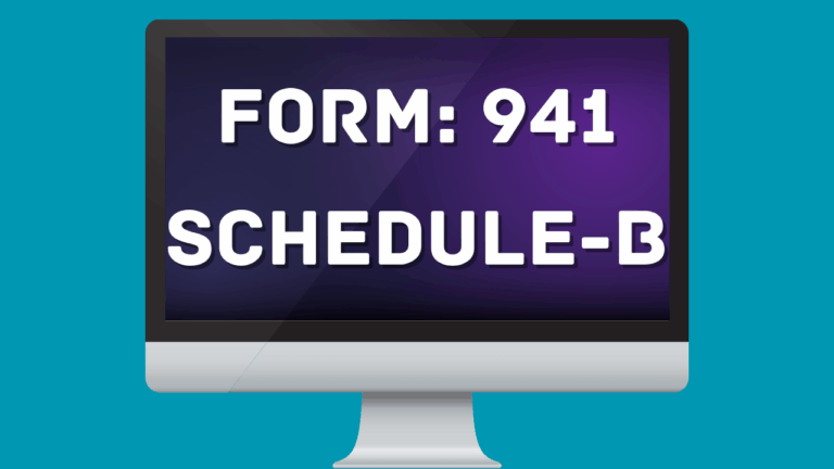 Form 941 schedule b
