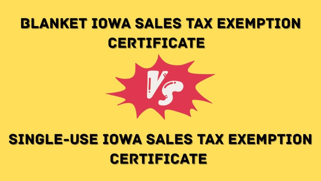 Iowa Sales Tax Exemption Certificate